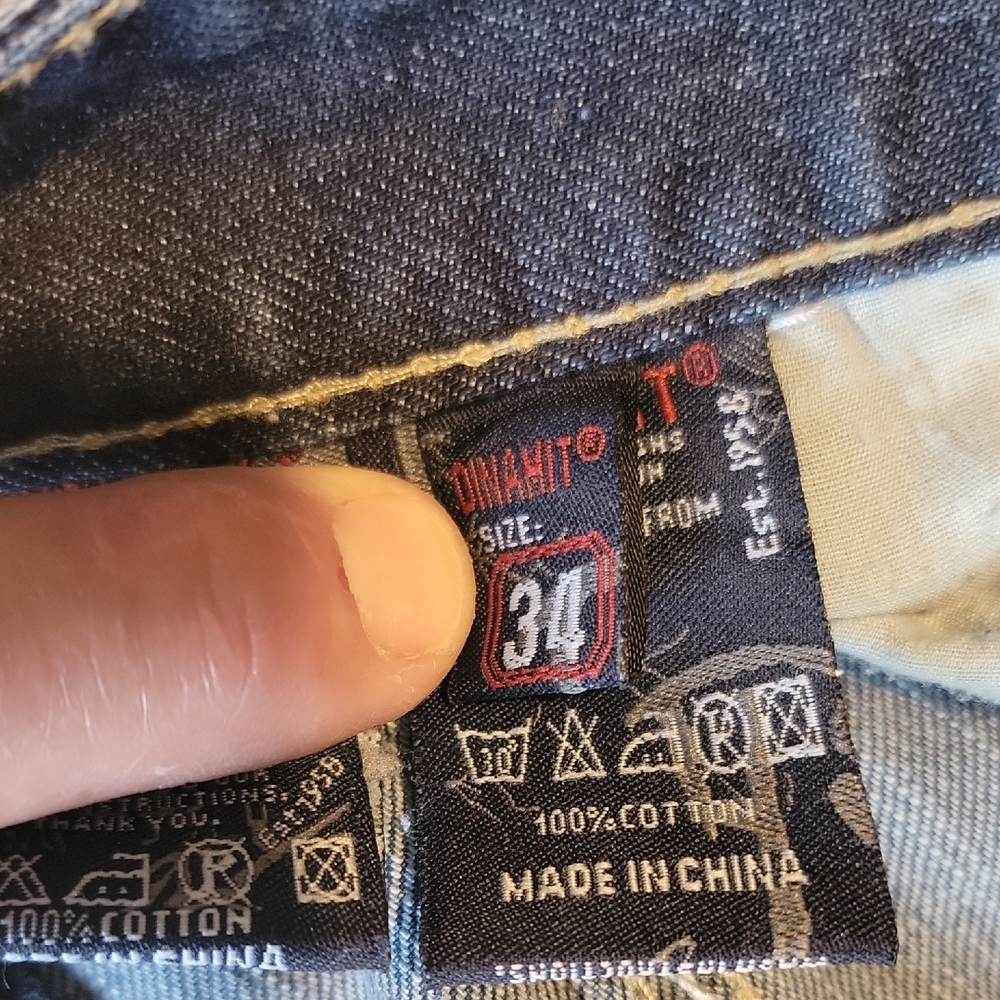 Dynamit Blue Straight Jeans Classic Style - Picture 3 of 9